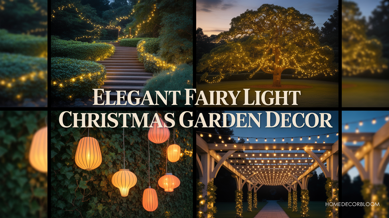 Elegant Fairy Light Christmas Garden Decor