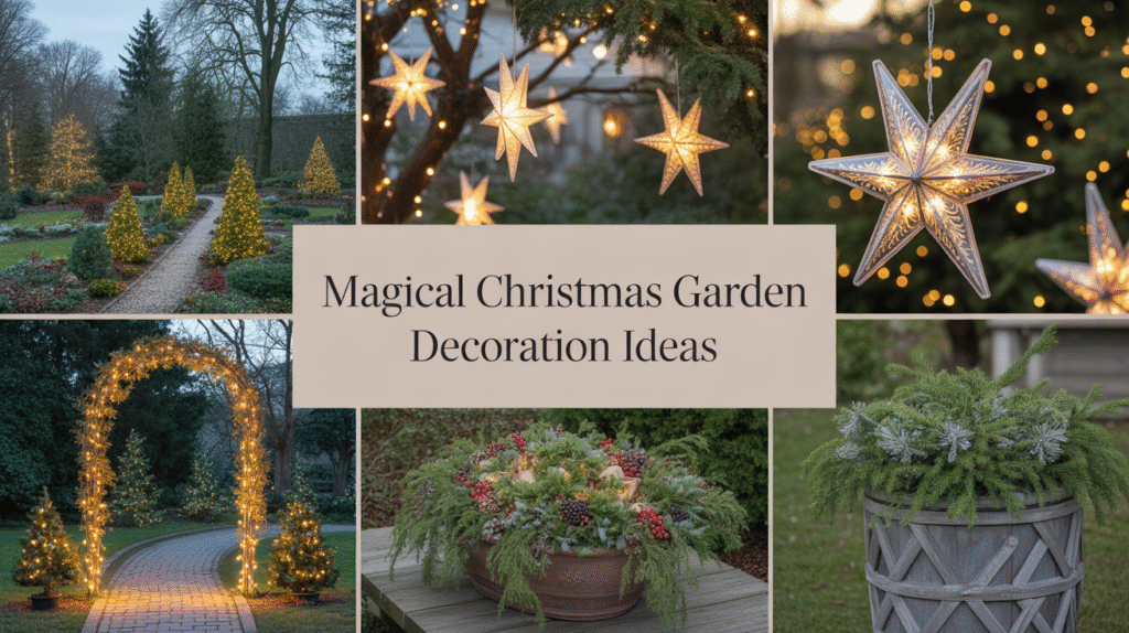 Magical Christmas Garden Decoration Ideas to Brighten Your Outdoors