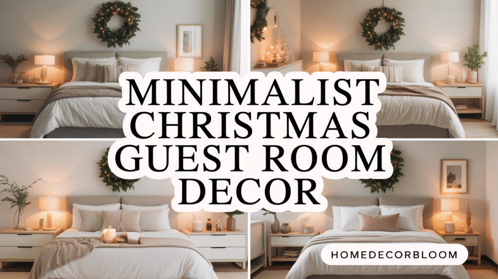 Minimalist Christmas Guest Room Decor for a Serene Holiday Stay