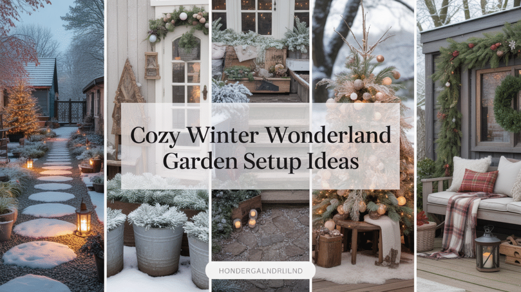 Cozy Winter Wonderland Garden Setup for the Holiday Season