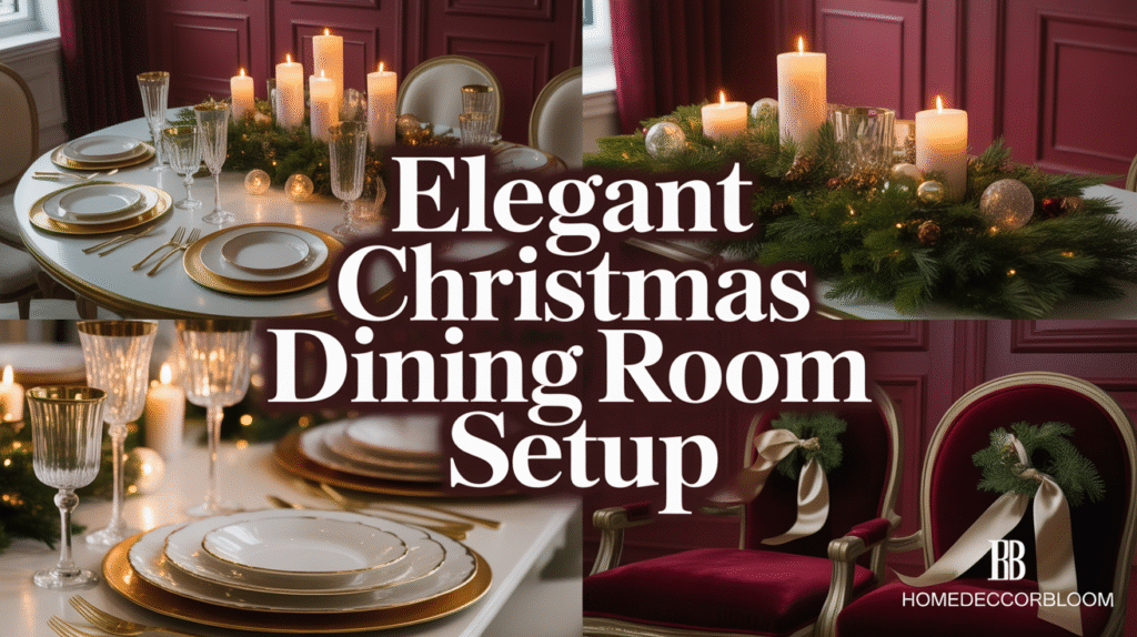 Elegant Christmas Dining Room Setup to Impress Your Guests