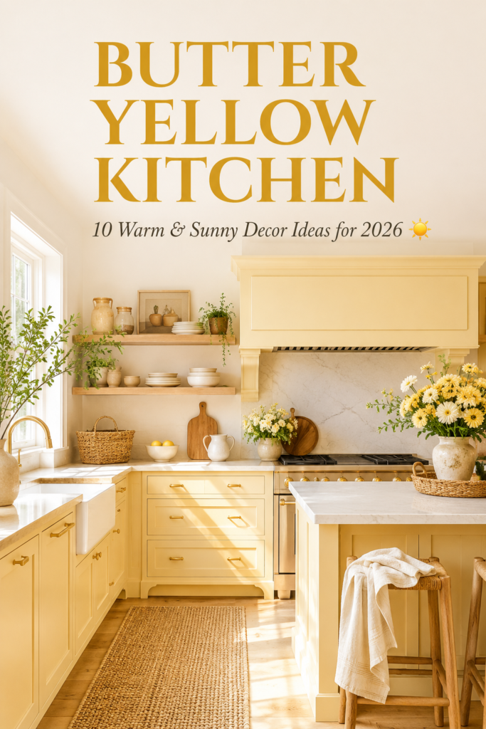 Butter Yellow Kitchen Trend: 10 Warm & Sunny Decor Ideas for 2026