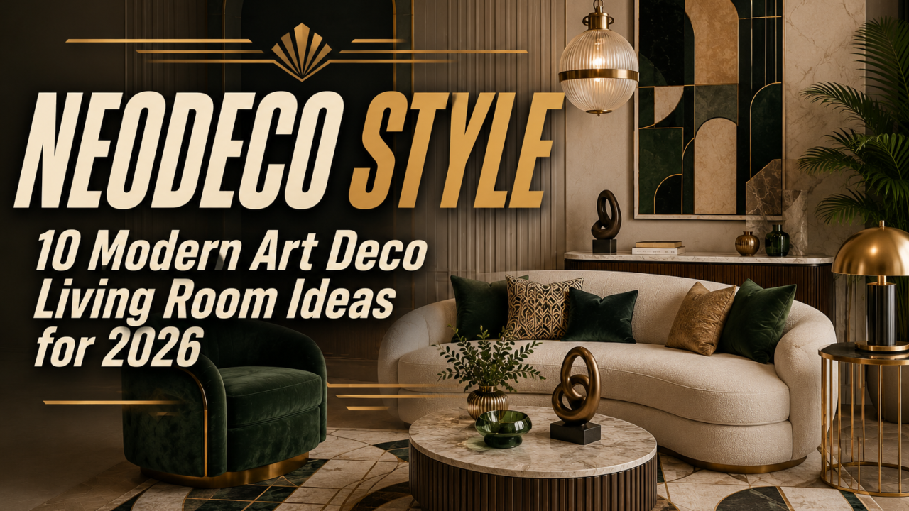 Neodeco Style Modern Art Deco Living Room Ideas for 2026