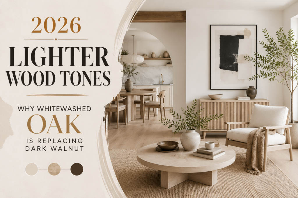 2026 Lighter Wood Tones Why Whitewashed Oak Is Replacing Dark Walnut