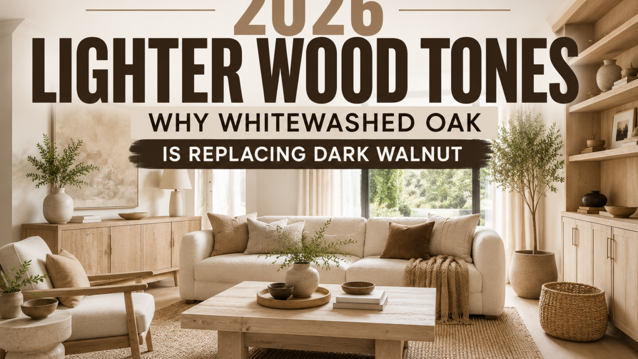 2026 Lighter Wood Tones Why Whitewashed Oak Is Replacing Dark Walnut