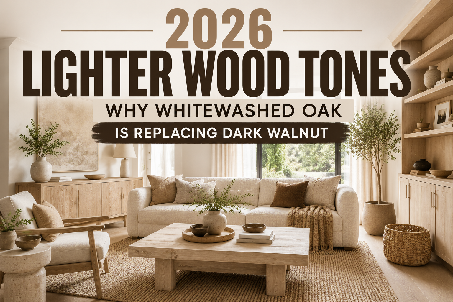 2026 Lighter Wood Tones Why Whitewashed Oak Is Replacing Dark Walnut