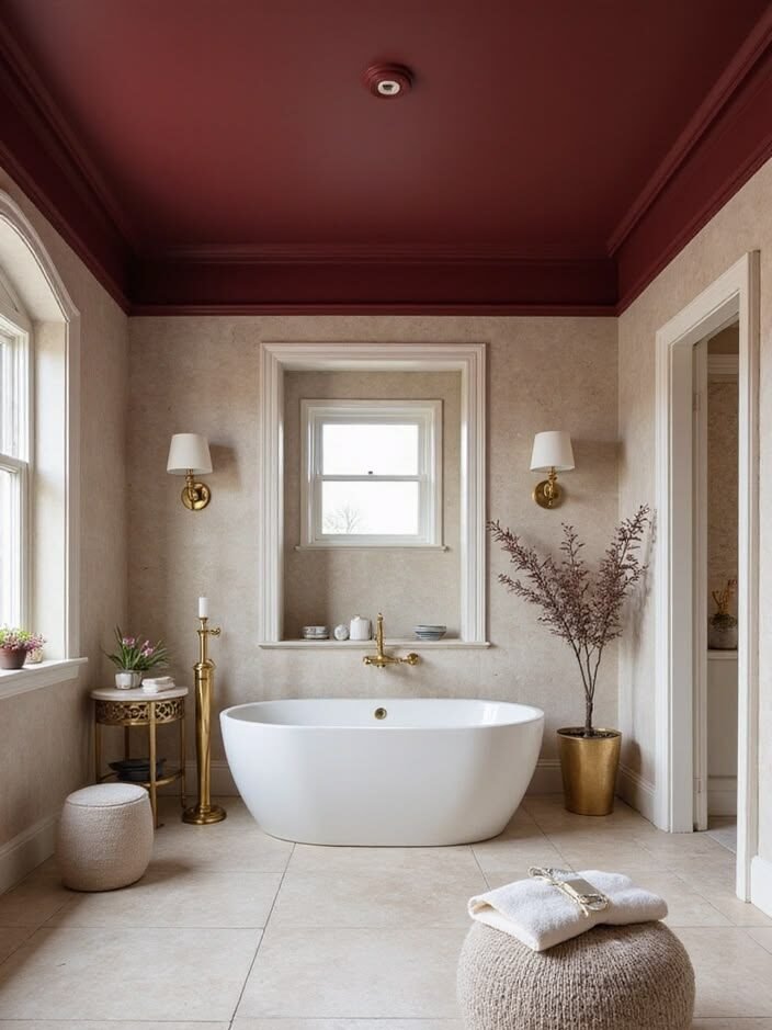 Ceiling a Bold Red Moment