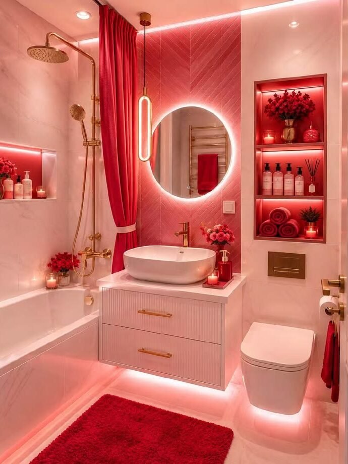  Pair Red with Soft Pink