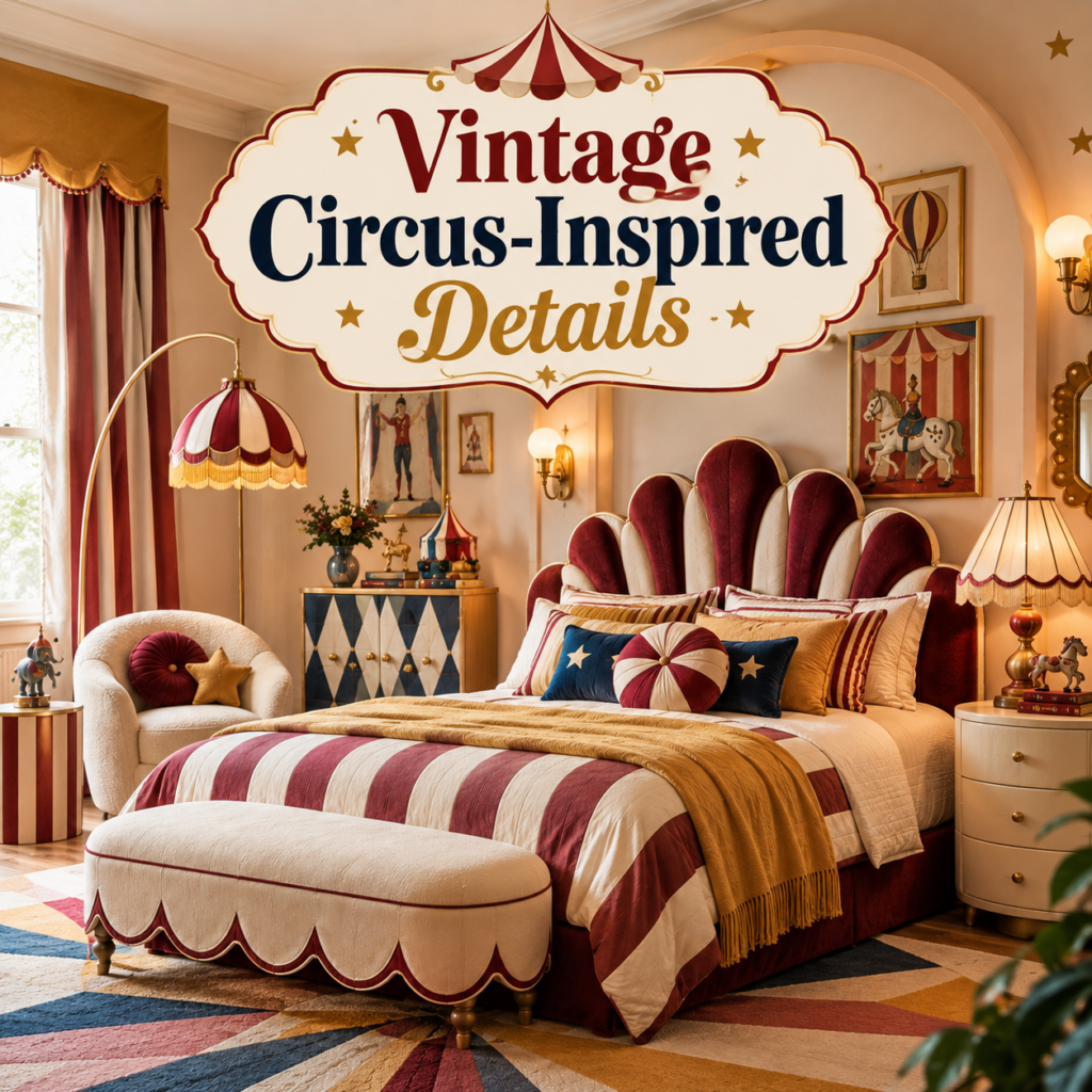 Funhaus Bedroom Decor: Bold Circus Stripes & Playful Style