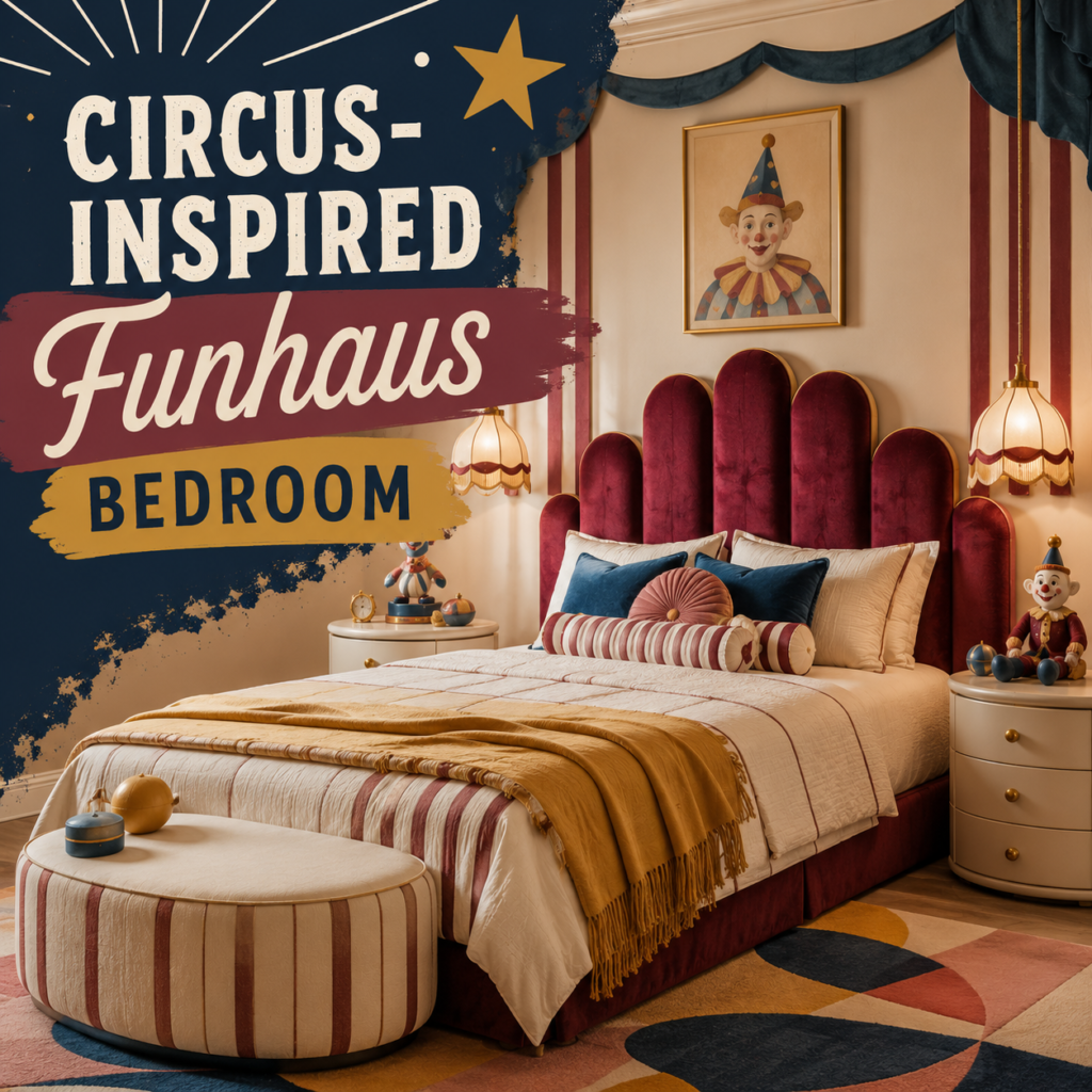 Funhaus Bedroom Decor: Bold Circus Stripes & Playful Style