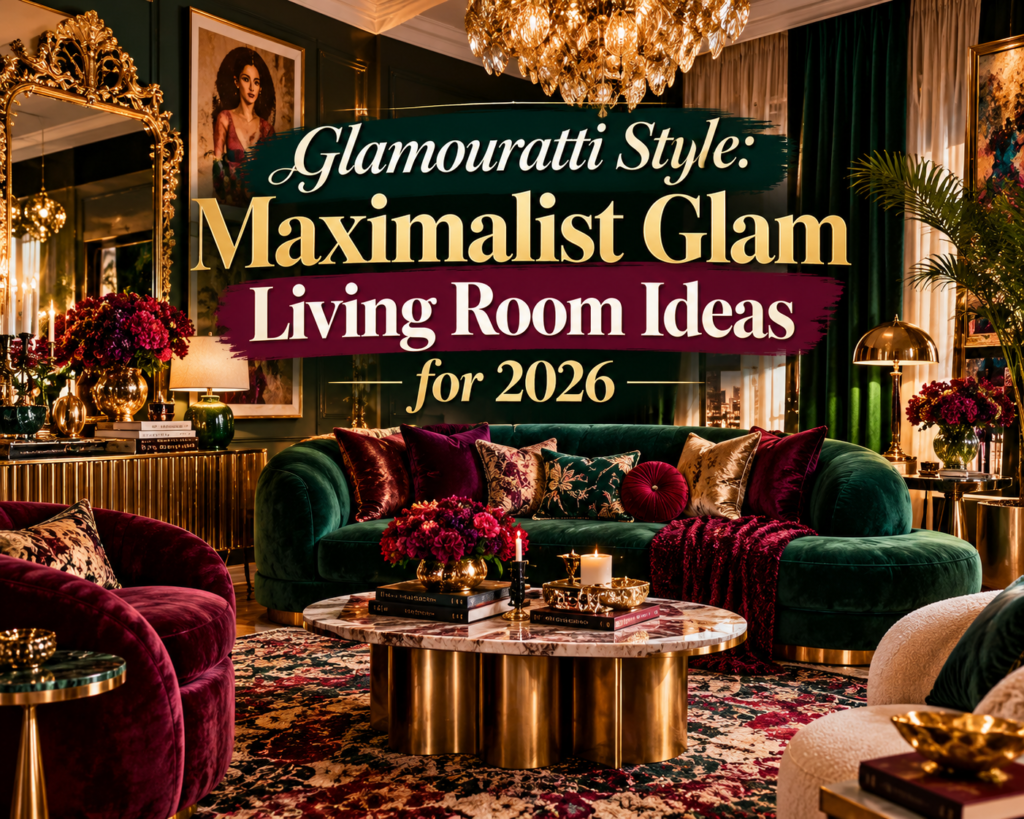 Glamouratti Style: Maximalist Glam Living Room Ideas for 2026