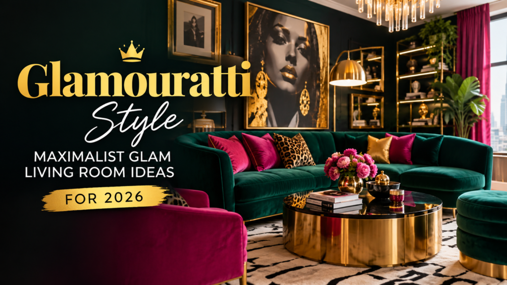 Glamouratti Style: Maximalist Glam Living Room Ideas for 2026
