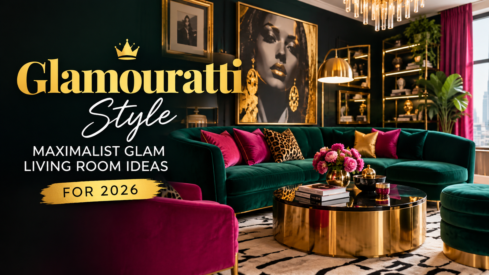Glamouratti Style Maximalist Glam Living Room Ideas for 2026